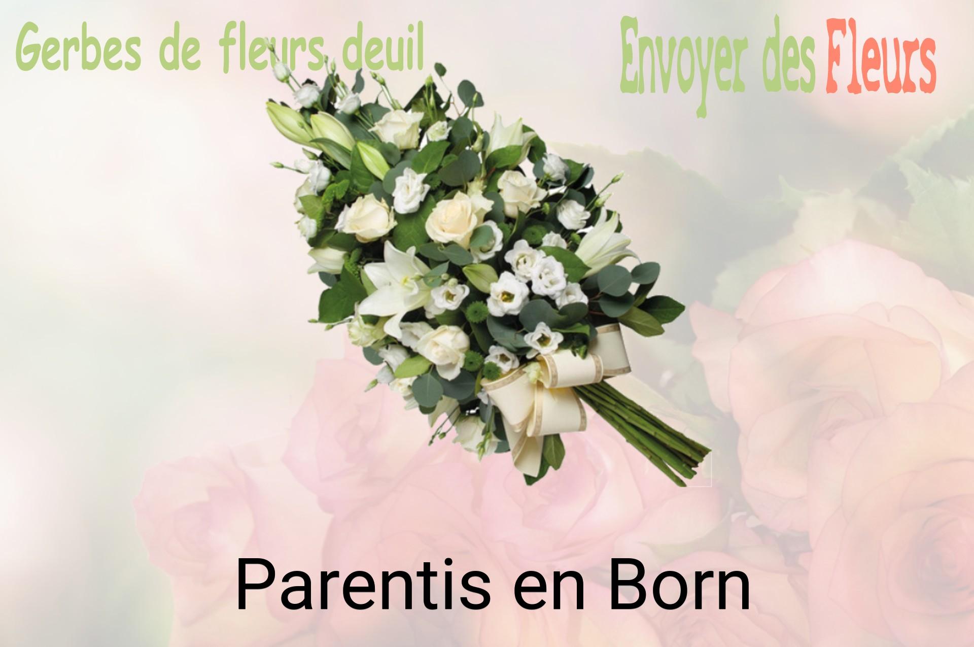 Gerbe de fleurs de deuil livrée à Parentis-en-Born